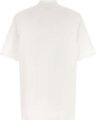 The Attico Mock-Neck Logo T-shirt - Cream
