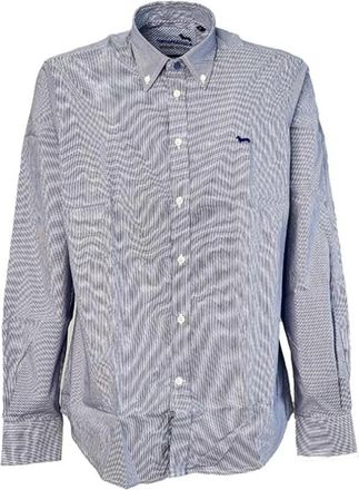 Harmont & Blaine Katoenen Regular Fit Overhemd - Heren - Casual Overhemden - Blauw - M - Katoen - Overhemden