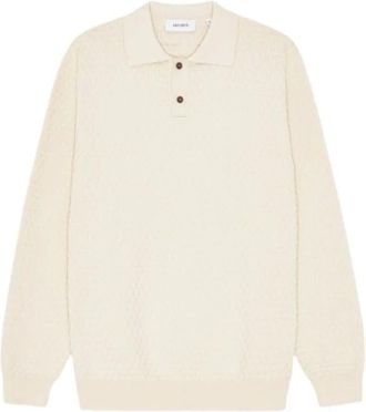 Les Deux Tops, Heren, Wit, S, Katoen, Billy Weave Knitted LS Polo
