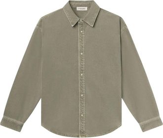 Frame Denim Relaxed Denim Overshirt - Heren - Spijkerjassen - Groen - L - Denim - Jassen