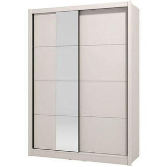 Dmora Guardaroba Grande Carisolo, Armadio Camera da Letto Appendiabiti, 5 Ripiani, 7 Vani, 155x215.5h cm Bianco Crema