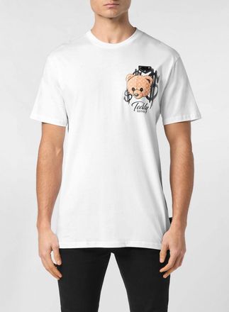 Philipp Plein T-shirt in cotone con stampa Teddy Bear e logo
