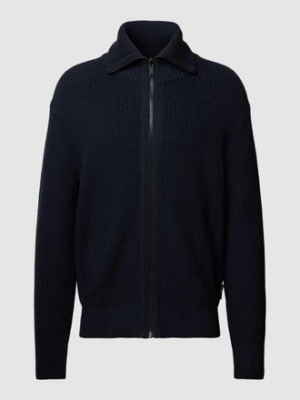 Boss Orange by Hugo Boss BOSS Orange Strickjacke mit Umlegekragen in Blau, Gr&ouml;&szlig;e XXL