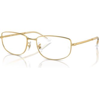 Ray-Ban 56mm Irregular optical glasses in Gold at Nordstrom