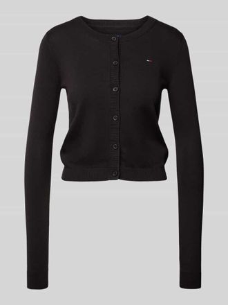 Tommy Jeans Regular Fit Cardigan aus Baumwolle in Black, Gr&ouml;&szlig;e S