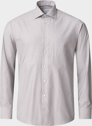 Eton Mens Contemporary Fit Petite Check Sport Shirt