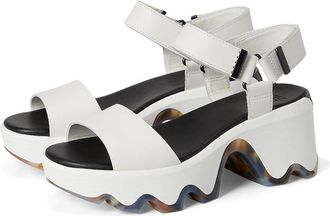 Sorel Kinetic Aura Y-strap Womens Dress Sandals Sea Salt/Black : 10.5 B - Medium, Leather