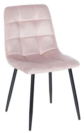 Clp Clp - Silla De Comedor Antibes Tapizada En Terciopelo Rosado