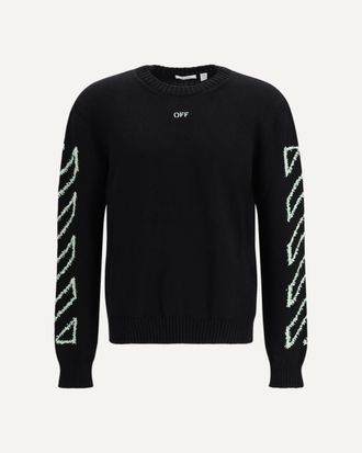 Off-white Diagonal Arrow Fuzzy Sweater Male M