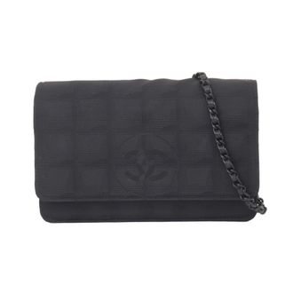 Chanel Black New Travel Line Chain/Shoulder Wallet (Pre-Owned)