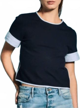 WE-AR4 Marina Knit Short Sleeve Tee In Navy