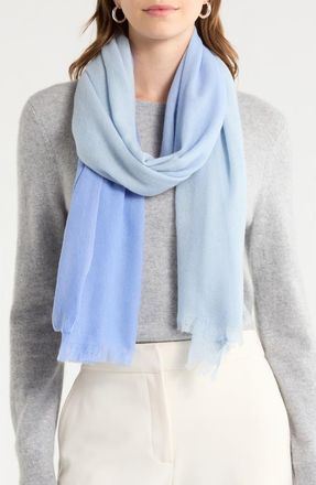 Nordstrom Ombr&eacute; Cashmere Scarf in Blue Ombre at Nordstrom