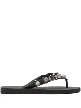 Balenciaga Infradito Cagole con borchie - Nero