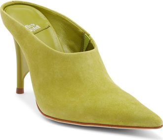 Jeffrey Campbell Vader Pointed Toe Mule in Chartreuse Suede at Nordstrom Rack, Size 9.5