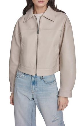 Levi's Boxy Faux Leather Bomber Jacket in Chateau Grey at Nordstrom, Size X-Small