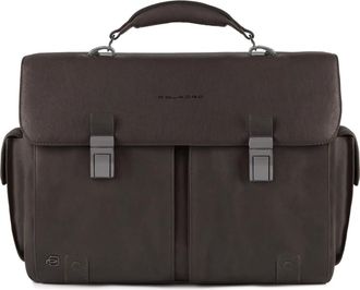 Piquadro Laptop Bags & Cases, unisex, Brown, Size: ONE SIZE Black Square Briefcase