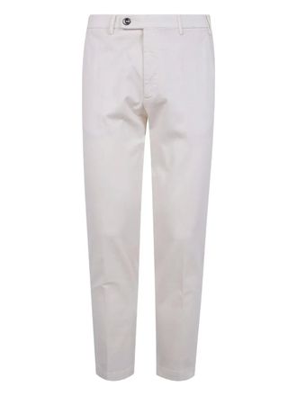 Michael Coal Katoenen broek met knopen - Wit