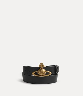 Vivienne Westwood Orb Buckle Belt Toledo Leather Black S/m Unisex