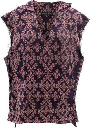 Baja East Cotton Pattern Hooded Top Size XXS