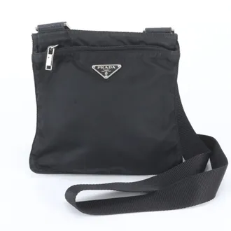 Prada Black Leather Nylon Shoulder Bag (Pre-Owned)