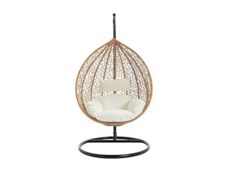 VENTE-UNIQUE.COM Sill&oacute;n colgante resina color natural claro