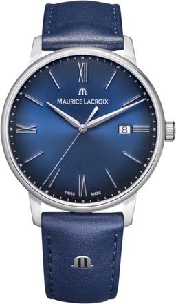 Maurice Lacroix Eliros Date 40mm - Heren - Horloges - Blauw - ONE Size - Leer - Accessoires