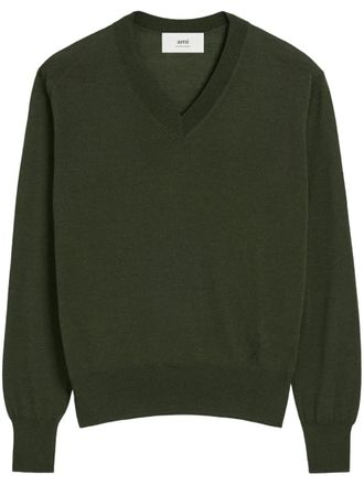Ami Ami de Coeur sweater - men - Wool/Silk - M - Green
