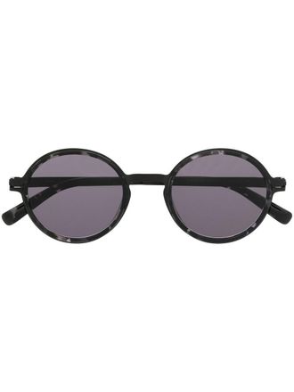 Mykita Dayo round-frame sunglasses - unisex - Acetate/Metal - 46 - Black