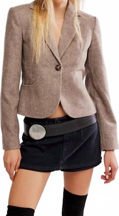 Free People Whip Smart Blazer In Ivory