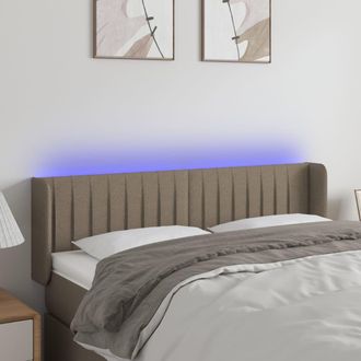 vidaXL Cabecero Con Led De Tela Gris Taupe 147x16x78/88 Cm Vidaxl