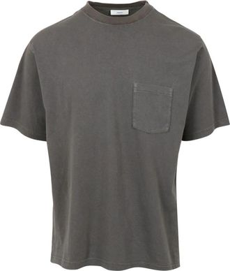 Mauro Grifoni Ribbed Crew Neck T-Shirt - Heren - T-shirts - Grijs - XL - Katoen - Tops