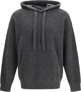 Laneus Felpa con cappuccio in cashmere e seta - - Sweatshirts & Hoodies - Uomo - Grigio - L