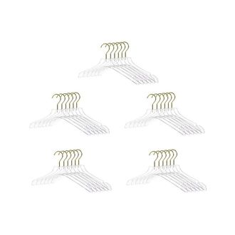 OEM 25 Perchas Transparentes Con Ganchos Dorados, Perchas Transparentes Para Camisas Con Muescas, Adecuadas Para Mujeres, Ni&ntilde;os Y Art&iacute;culos Peque&ntilde;os