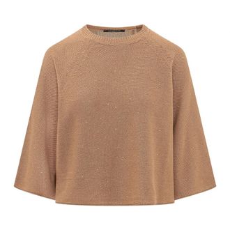 Fabiana Filippi Maglia - female - Fabiana Filippi - Round-neck Knitwear - Brown - M - Knitwear