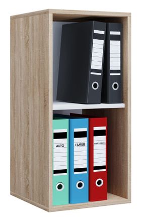 ebuy24 Estante De Madera Vcm De Pie Gabinete De Archivo De Ahorro De Espacio Dimensiones Aprox. Al. 74 X An. 35 X T. 37 Cm Estante Elegante Estante De Oficin