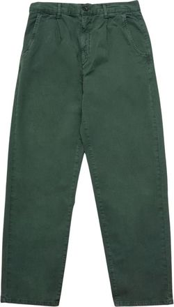 Les Deux Broeken, Heren, Groen, W32 L32, Romeo Geplooide Chino Broek Groen