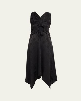 3.1 Phillip Lim Floral Silk Draped Midi Dress