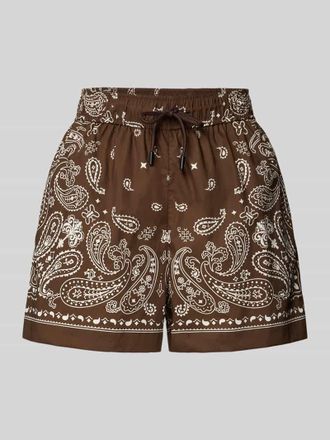 Suncoo Shorts im Allover-Look Modell BAHIA in Schoko, Gr&ouml;&szlig;e XS