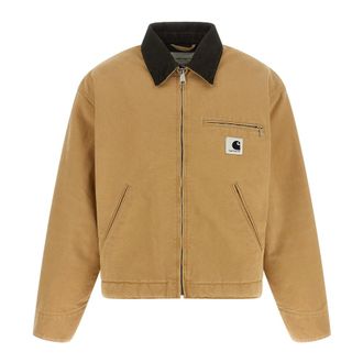 Carhartt Work in Progress Jassen, Dames, Beige, M, Katoen, OG Detroit Jacket