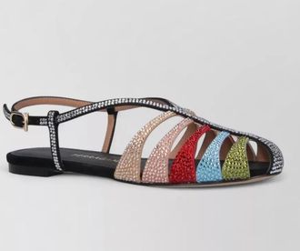 Ferragamo leather sandals with heel