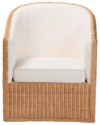 Baxton Studio Tessa Bohemian Rattan Arm Chair