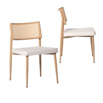 Klast Packs 2 sillas fibra sint&eacute;tica beige 48 x 79 cm