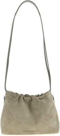 Brunello Cucinelli Grey BC Duo Crossbody Bag