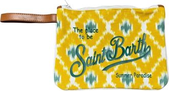 MC2 Saint Barth Clutches - Heren - Tassen - Geel - ONE Size - Leer - Tassen