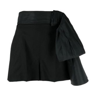 Alexander McQueen Alexander McQueen, Short Skirts, female, Black, Size: XS High-Waisted Bow Shorts