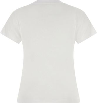 Ganni Tiger-Print Organic Cotton T-shirt - White