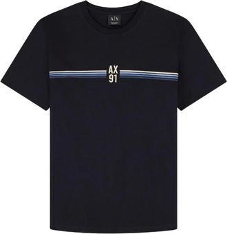 A|X Armani Exchange Hombre, Camisetas, Azul, Talla: M