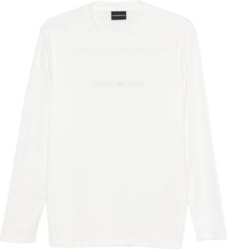 Emporio Armani White Round Neck Logo T-shirt