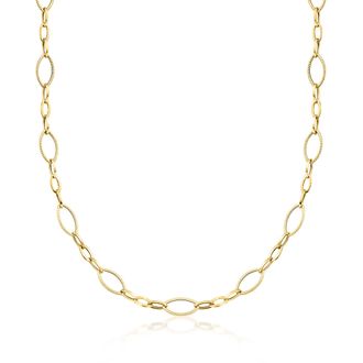 Ross-Simons Italian 18kt Yellow Gold Oval-Link Necklace
