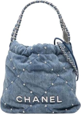 Chanel Bolso Satchel de Denim Pre-owned - Pre-owned - Mujer - Azul - ONE SIZE